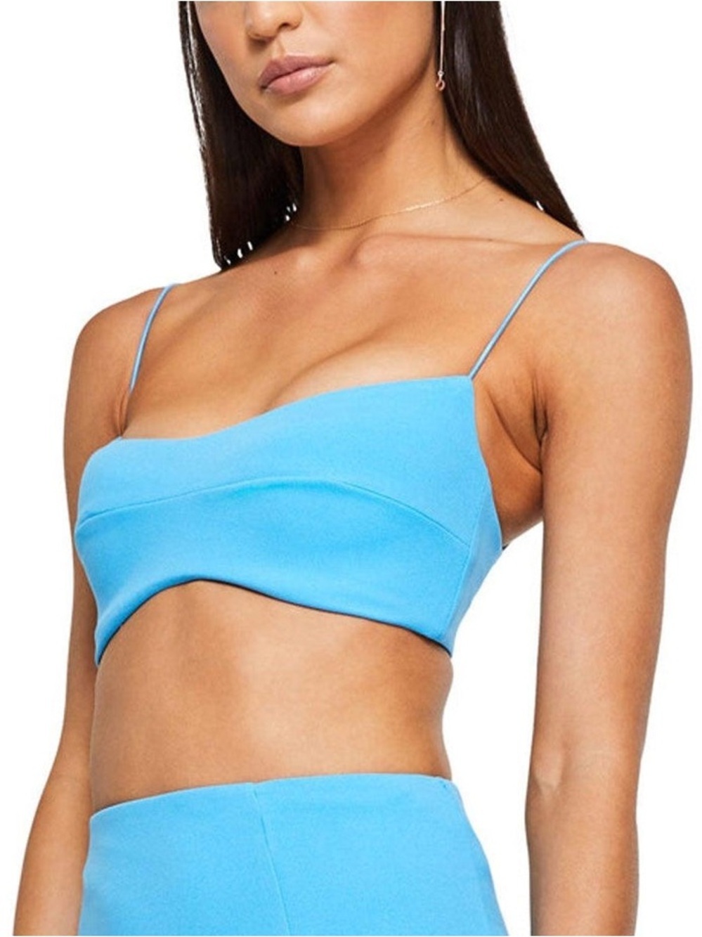 NWT Nookie ‘Maia’ Crop Top in Turquoise Blue Size Large